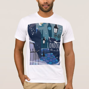 London-Karikatur im viktorianischen Stil T-Shirt