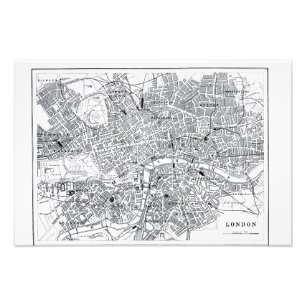London-Karte Fotodruck