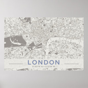 London-Karte Poster