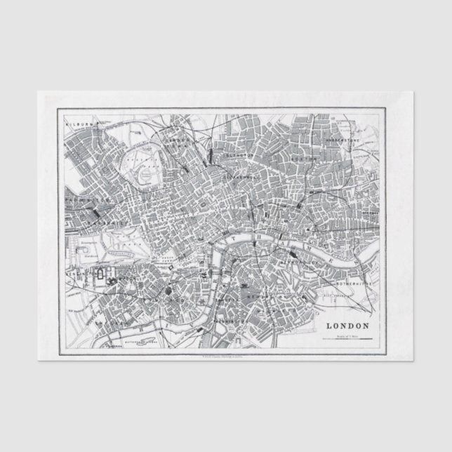 London-Karte Seidenpapier (Vorderseite)