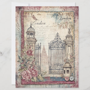 London & Lace Decoupage Scrapbook Paper