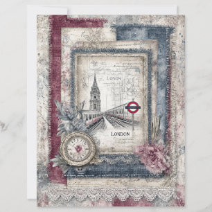 London & Lace Decoupage Scrapbook Paper