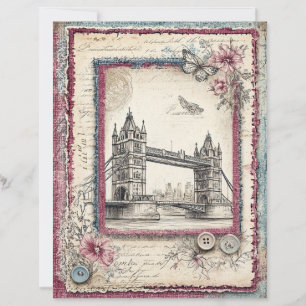 London & Lace Decoupage Scrapbook Paper