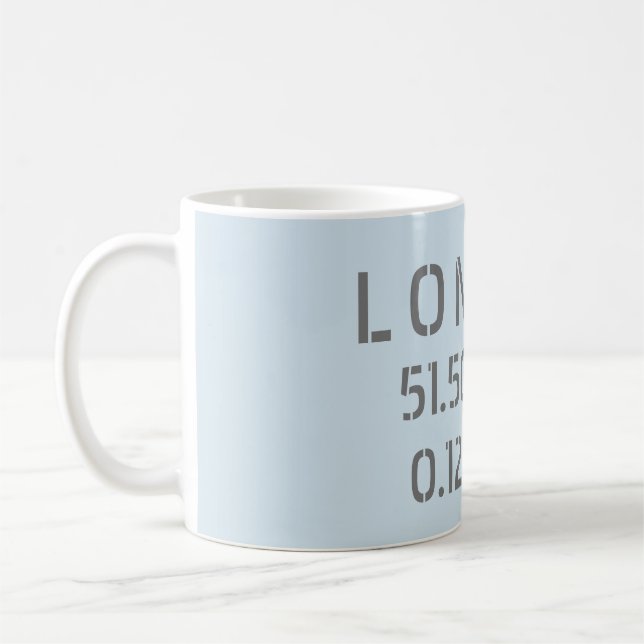 London Latitude Longitude Tasse (Links)