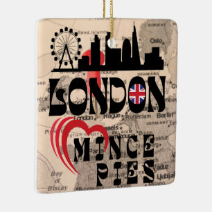 London Lieben Mince Pies Cityscape Keramikornament
