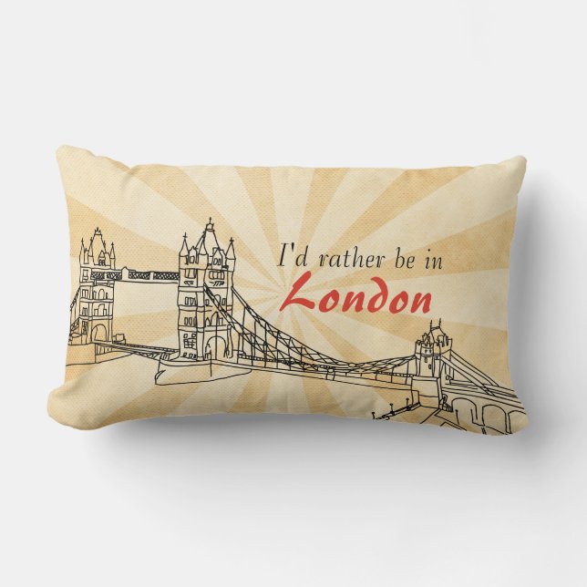 London Lumbar Throw Pillow Lendenkissen (Vorderseite)
