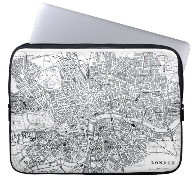London Map Laptopschutzhülle (Vorderseite)