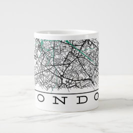London Map Mug Jumbo-Tasse
