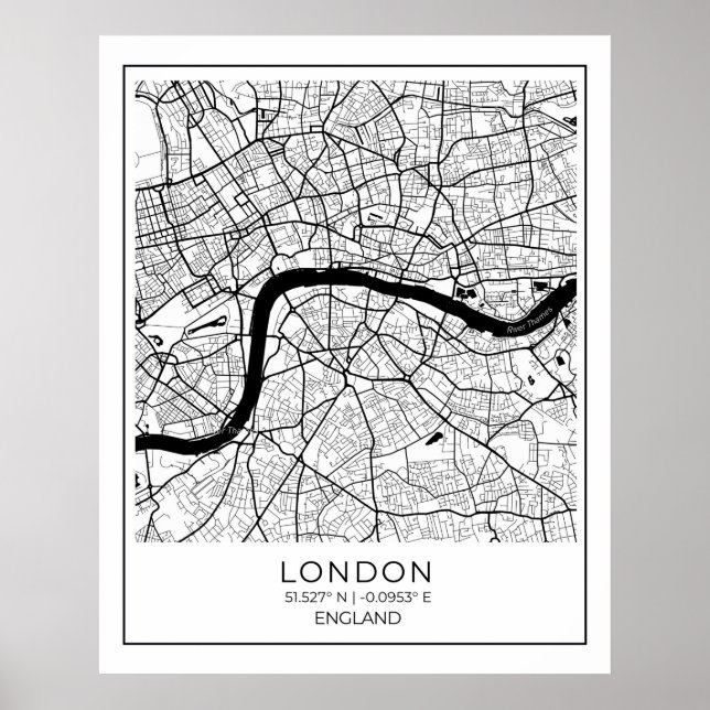London Map Poster - London Wall Art Decor (Vorne)