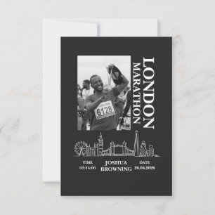 London-Marathon personalisierte Medaillen-Foto-Dan Dankeskarte