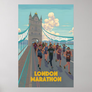 London-Marathon-Reiseposter Poster