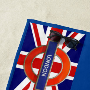 London Metro/Britische Flagge Strandtuch