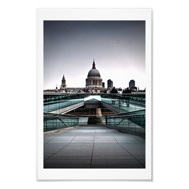 London - Millennium Bridge & St Pauls (6334) Fotodruck (Vorne)