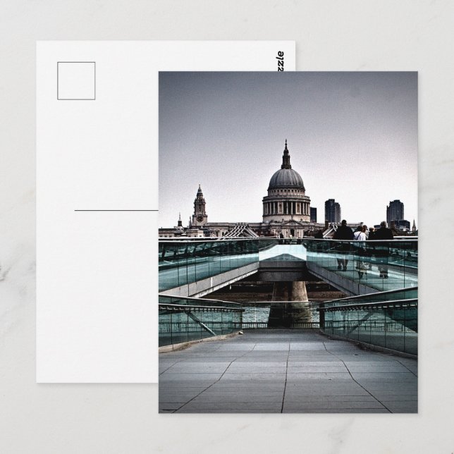 London - Millennium Bridge & St Pauls (6334) Postkarte (Vorne/Hinten)