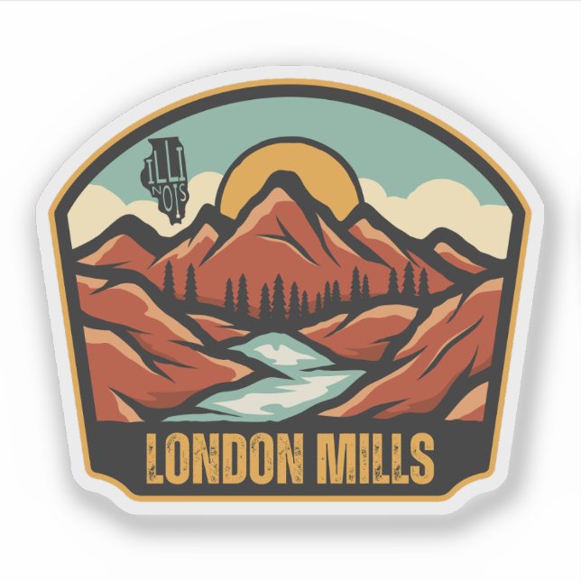 London Mills, Illinois Aufkleber (Vorderseite)