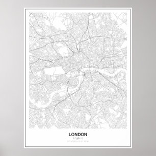 London Minimalistisch Map Poster (Stil 2)