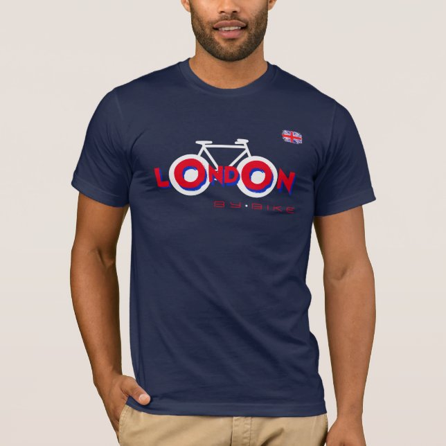 London mit dem Fahrrad T-Shirt (Vorderseite)