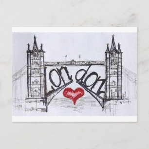 London mit Liebe Postkarte