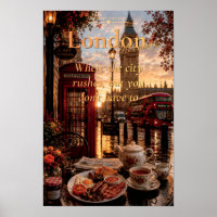 London Morgen Big Ben Rote Telefonzelle Kunst