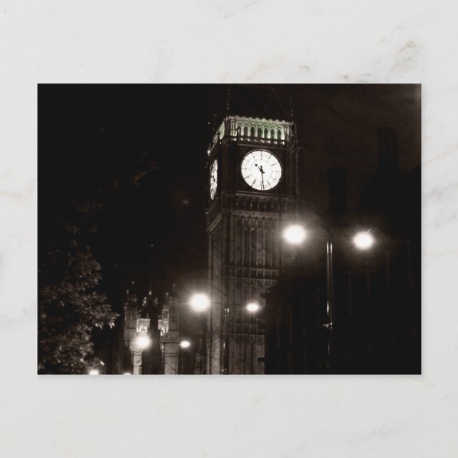 London nach Nacht Postkarte (Vorderseite)