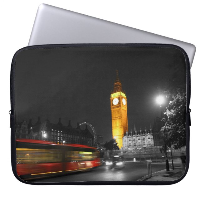London-Nacht Laptopschutzhülle (Vorderseite)