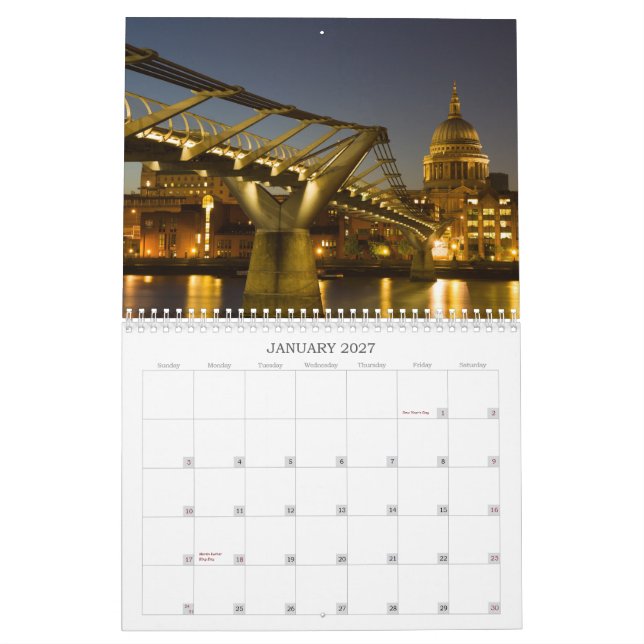 London - Nachtschuss-Kalender Kalender (Jan 2027)