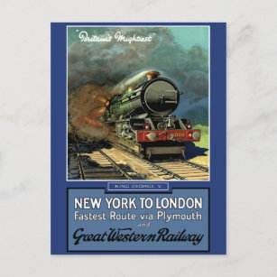 London New York Great Western Railway Postkarte