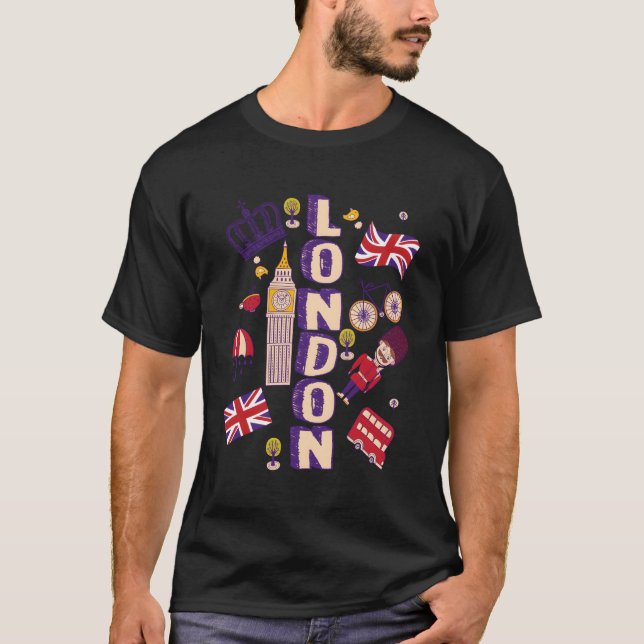 London Niedlich UK Great Britain Londoner Funny Gi T-Shirt (Vorderseite)