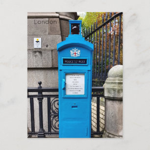 London - Original Police Phone Box Feiertagspostkarte