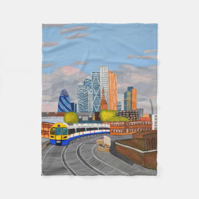 London Overground Zug Fließdecke  Fleecedecke (Vorderseite)