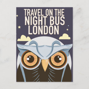 London Owl Poster drucken. Postkarte