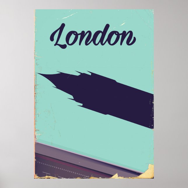 London Parliament Big ben Vintage-Plakat Poster (Vorne)