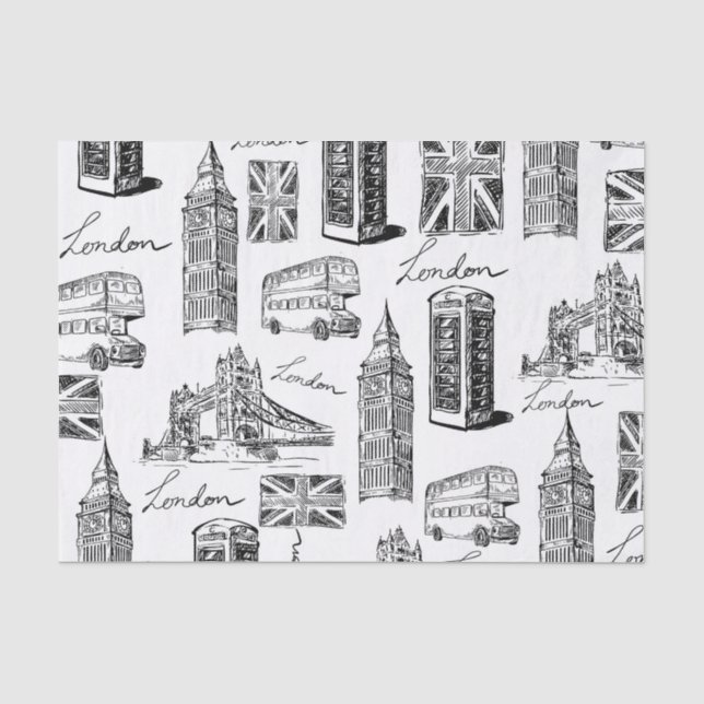 London Pattern Seidenpapier (Vorderseite)