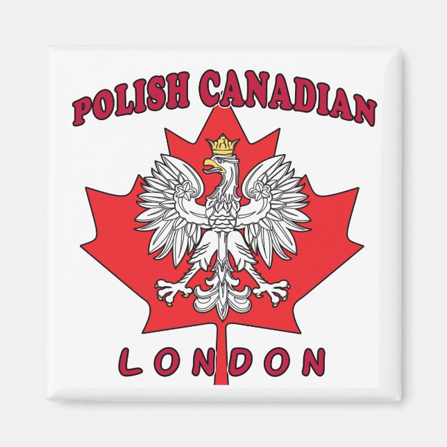 London Polnischer kanadischer Leaf Magnet (Vorne)