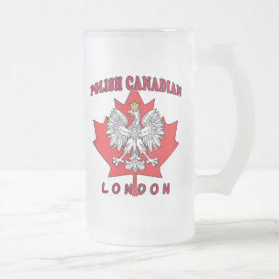 London Polnischer kanadischer Leaf Mattglas Bierglas