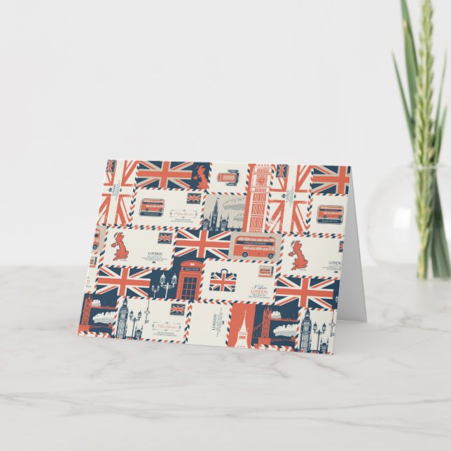 London Post Greeting Card (Blank) Dankeskarte (Vorderseite)