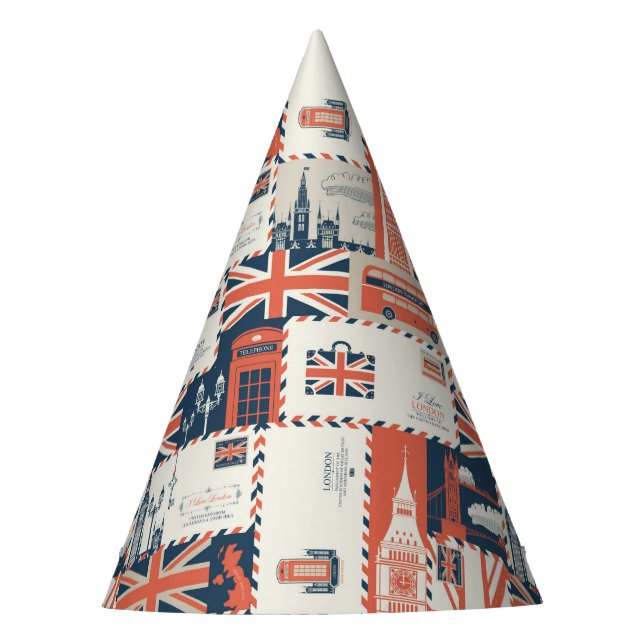 London Post Party Hat Partyhütchen (Vorderseite)