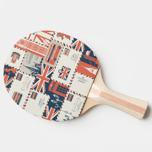 London Post Ping Pong Paddle Tischtennis Schläger (Rückseite Seitenansicht)