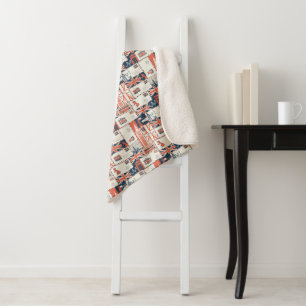 London Post Sherpa Blanket Sherpadecke