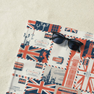 London Post Strandtuch