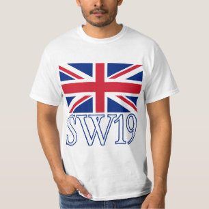 London Postcode SW19 mit Union Jack T-Shirt