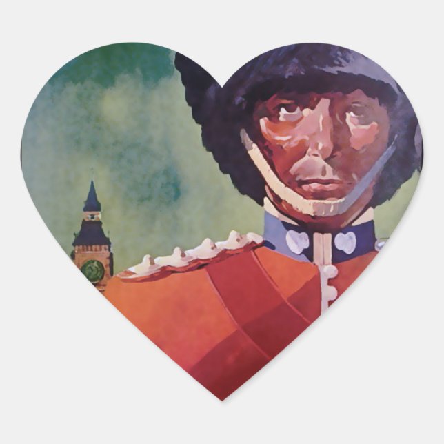 London Poster Heart Sticker (Vorderseite)