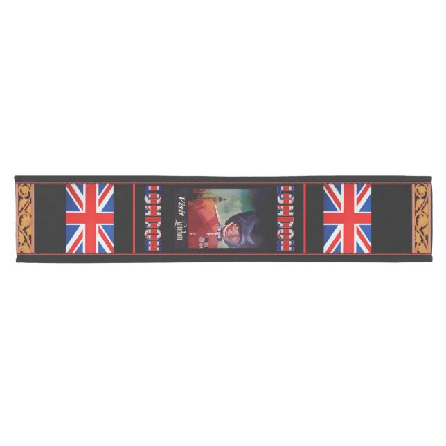 London Poster Table Runner Kurzer Tischläufer (Horizontal)
