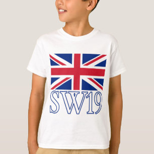 London-Postleitzahl SW19 mit Gewerkschafts-Jack T-Shirt