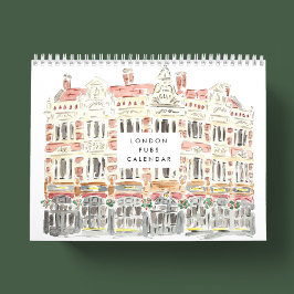 London Pubs Watercolor Kalender