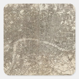London Quadratischer Aufkleber