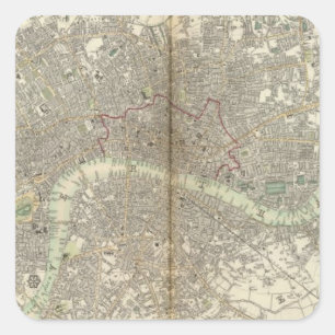 London Quadratischer Aufkleber