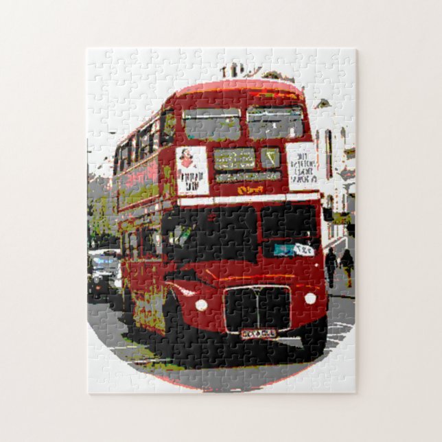 London Red Bus Art Travel Puzzle (Vertikal)