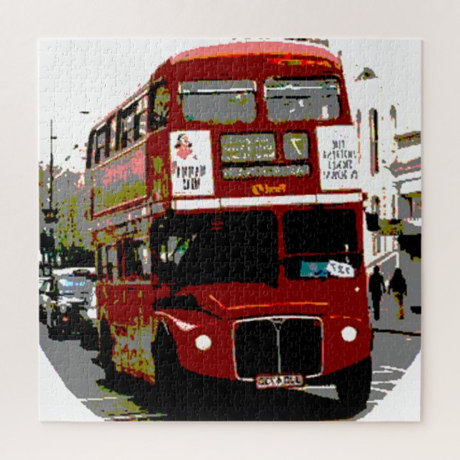 London Red Bus Art Travel Puzzle (Vertikal)