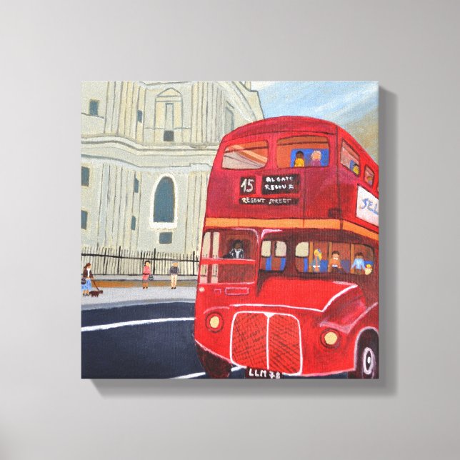 London Red Bus Canvas Print Leinwanddruck (Vorderseite)